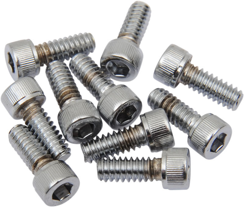 DRAG SPECIALTIES MPB192 Replacement Socket-Head Bolts - Coarse Thread #10-24 x 1/2" - Pack of 10