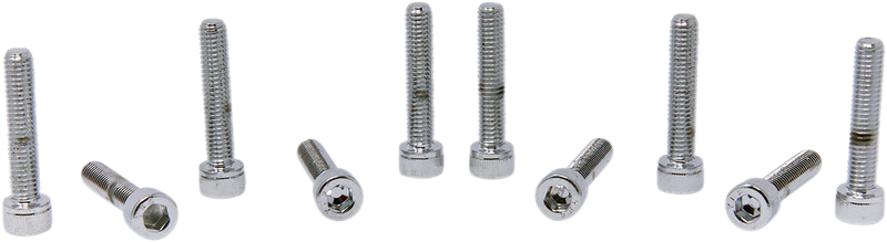 DRAG SPECIALTIES MPB204 Replacement Socket-Head Bolts, Fine Thread, 10 Pack