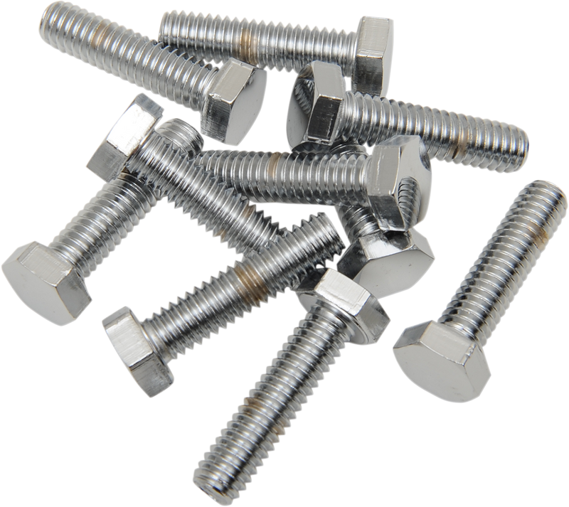 DRAG SPECIALTIES Hex-Head Bolts Chrome 5/16"-18 x 1" MPB125 Replacement Pack