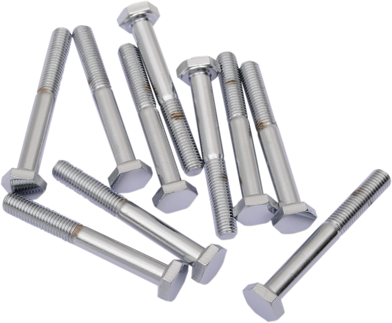 DRAG SPECIALTIES MPB145 Hex Head Replacement Bolts – Fine Thread, 1/4"-28 x 2-1/4", Pack of 10