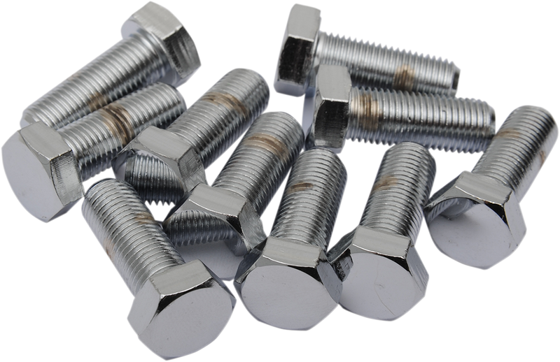 DRAG SPECIALTIES MPB155 Fine Thread Hex Head Bolts - 3/8"-24 x 3/4" Replacement Pack (10 Pieces)
