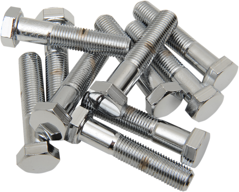 DRAG SPECIALTIES MPB159 Fine Thread Hex Head Bolts - 3/8"-24 x 1-3/4" - 10 Pack