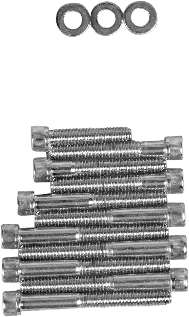 DRAG SPECIALTIES Bolt Kit for Cam Cover - Chrome Knurled - 1991-2003 Sportster MK249