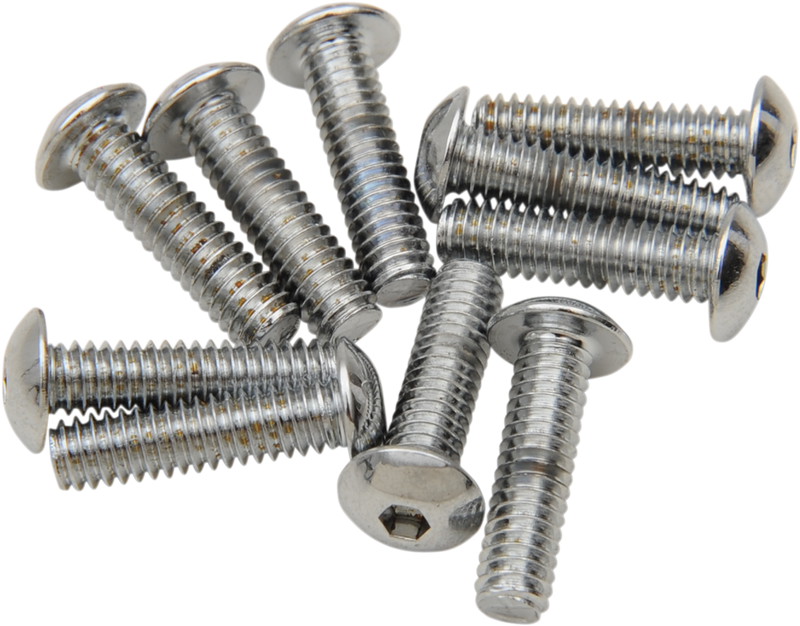 Drag Specialties Button Head Replacement Bolts #8-32 x 3/4 inch (10 Pack) - Part Number MPB263