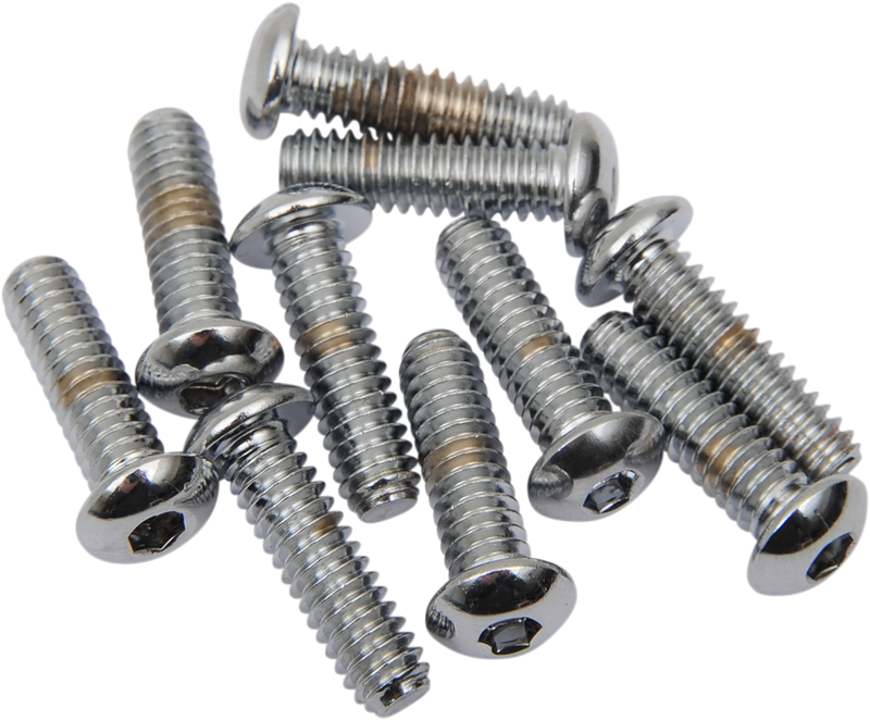 DRAG SPECIALTIES MPB265 Button Head Replacement Bolts - 1/4"-20 x 5/8" - Pack of 10