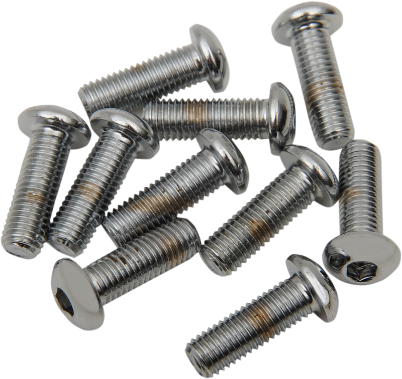 DRAG SPECIALTIES Bolts - Button Head/Replacement - 1/4"-28 x 1/2" - 10 Pack MPB419