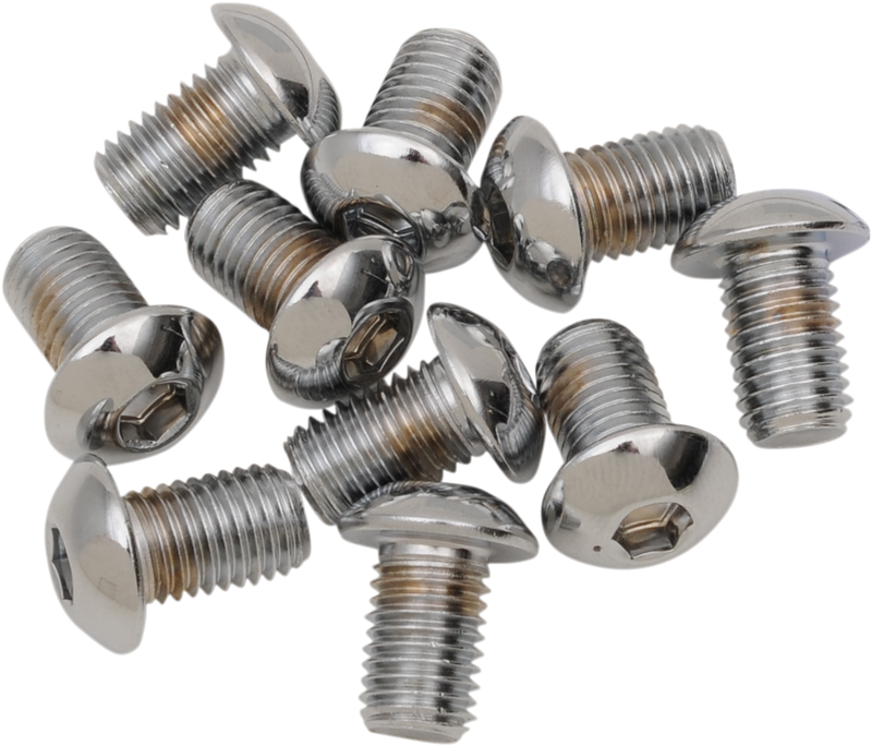 Drag Specialties MPB268 Button Head Bolt Replacement Pack - 5/16 inch x 3/8 inch, 10 Pack