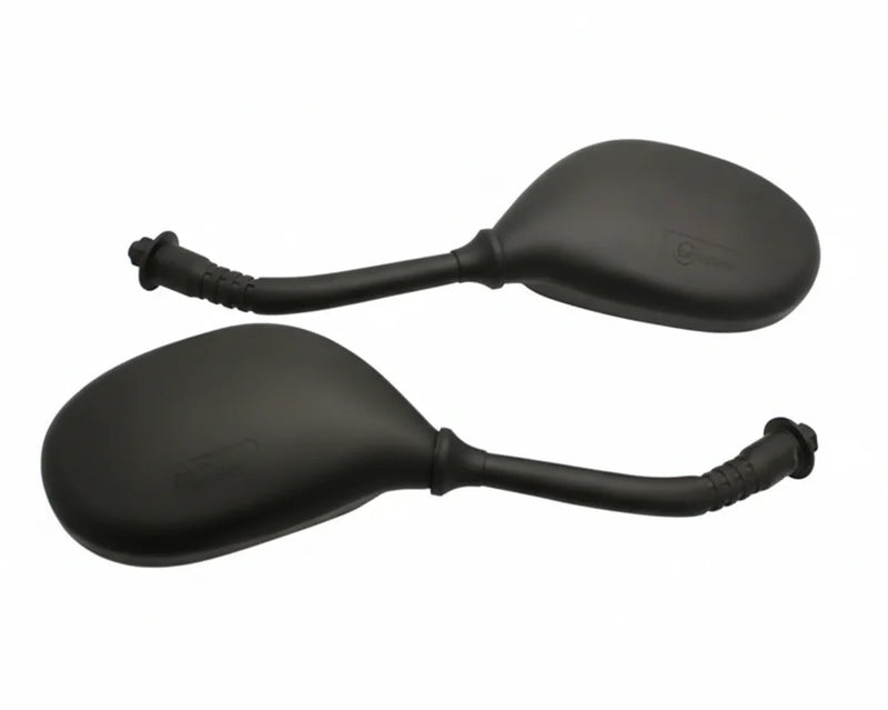 Universal Black Bubble Scooter Mirror Set: 8mm/10mm