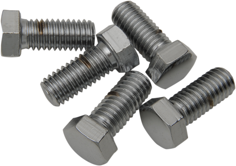 DRAG SPECIALTIES Hex-Head Bolts - Chrome 7/16"-14 x 1-1/4" MPB719 Replacement Pack