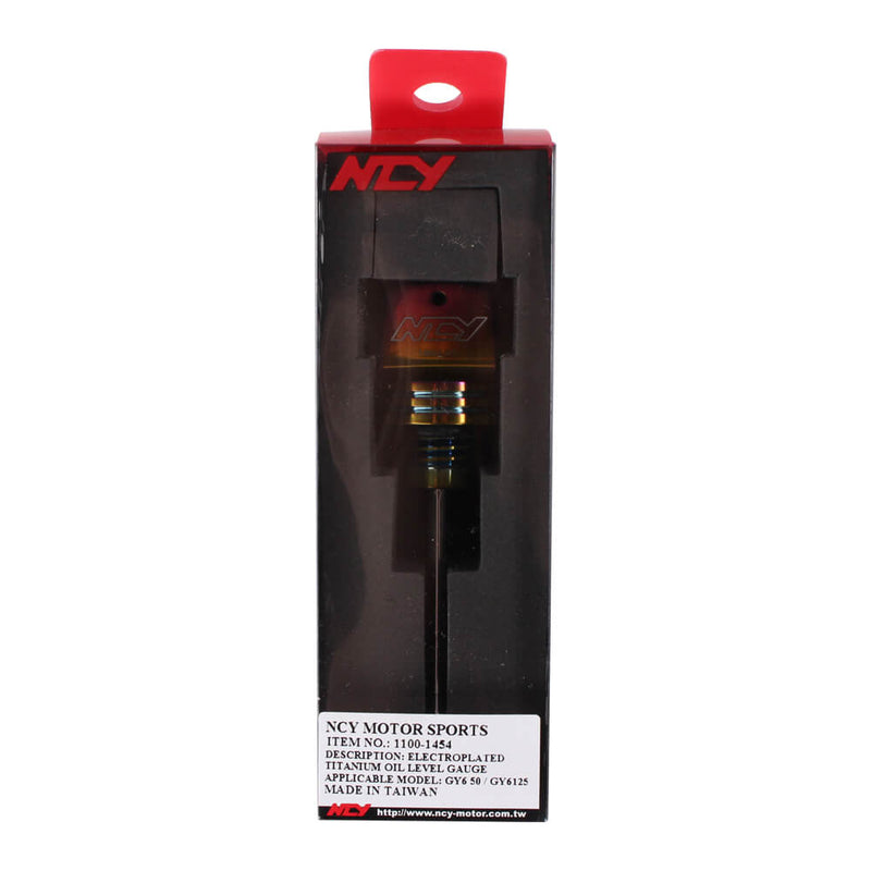 NCY Dipstick - Electroplated Titanium; GY6; 139QMB