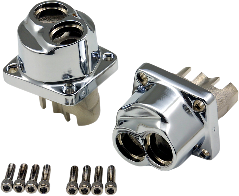 Drag Specialties Chrome Lifter Blocks for Evolution and Big Twin Models - Part No. 26533-BOX