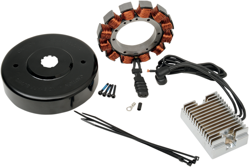DRAG SPECIALTIES, Drag Specialties 32A Charging Kit with Chrome Voltage Regulator, Part #29985-87HV-BXLB
