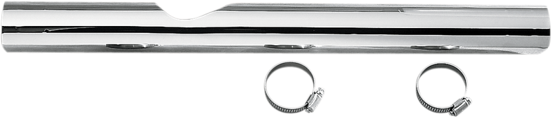 DRAG SPECIALTIES, DRAG SPECIALTIES 72860 Chrome Right-Side Heat Shield for Harley-Davidson with Stock Exhaust