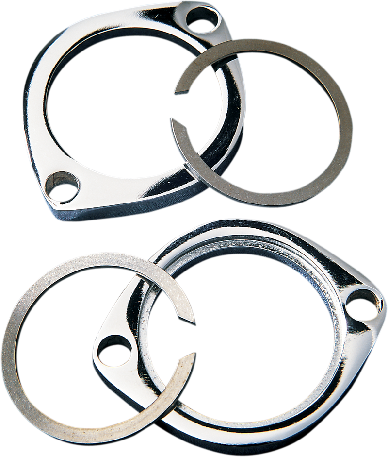 DRAG SPECIALTIES, Drag Specialties Chrome Exhaust Flange Kit 74545