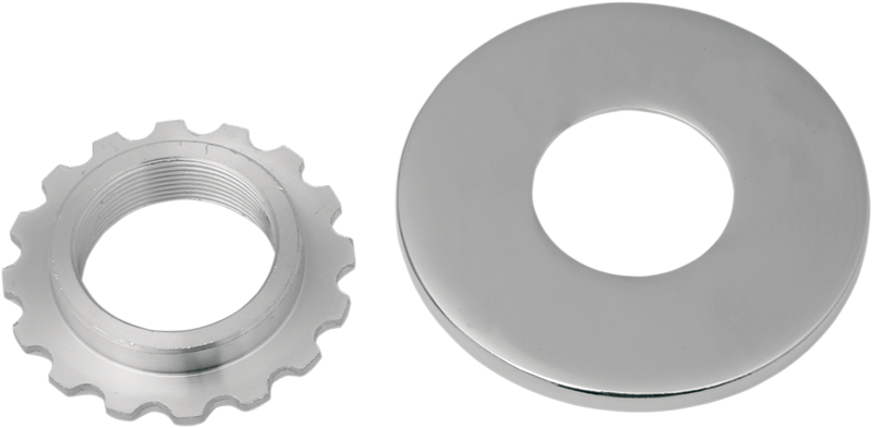 DRAG SPECIALTIES, DRAG SPECIALTIES Chrome Steering Stem Bearing Adjusting Nut with Dust Cover – Part 23-0326-BC102