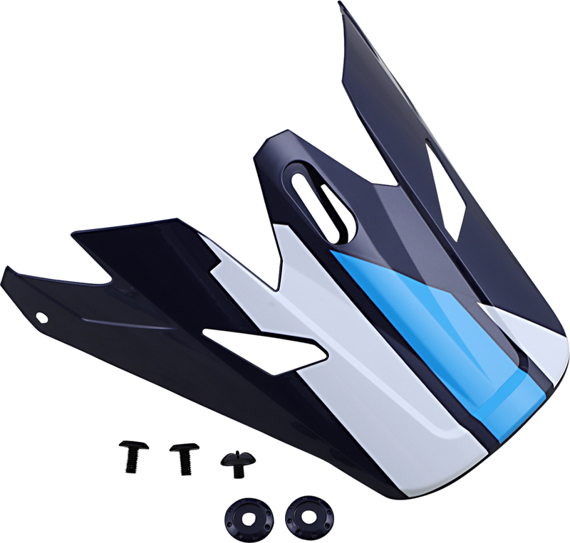 Z1R, Z1R Rise Visor - Evac Gloss Blue/White by Z1R Part 0132-1394