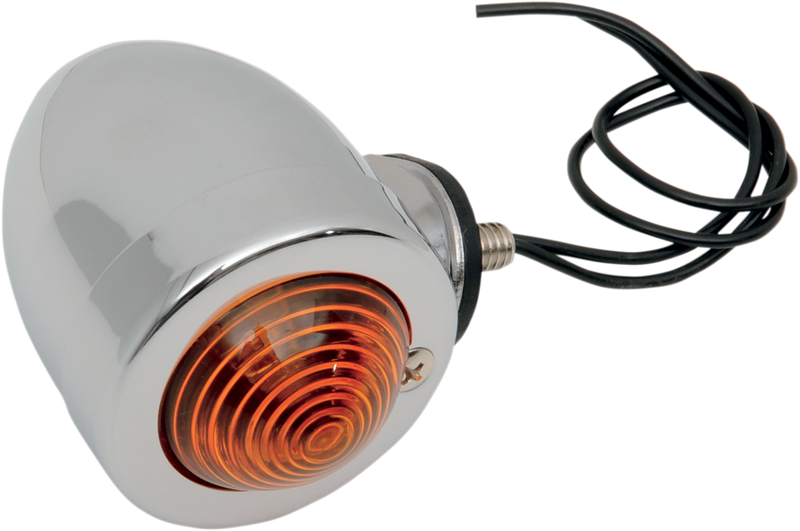 DRAG SPECIALTIES, Drag Specialties Bullet Light Bottom-Mount Amber Lens Chrome 162052-BC207