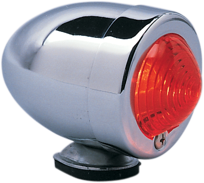 DRAG SPECIALTIES Bullet Light Bottom-Mount Red Lens Chrome 162051-BC207
