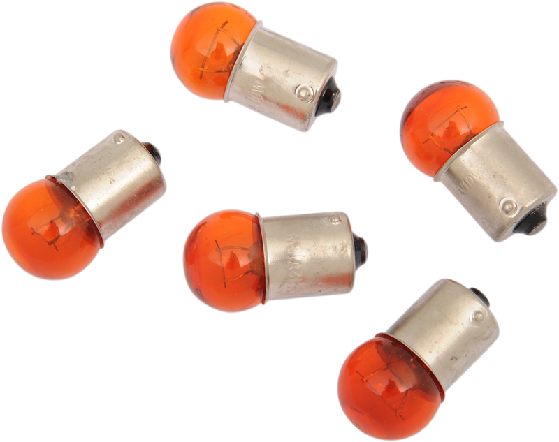 DRAG SPECIALTIES, DRAG SPECIALTIES Amber Globe Bulb 20-6589AB-BC202 for 12V Motorcycle Lighting