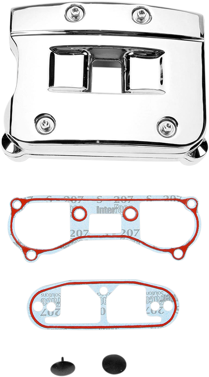 DRAG SPECIALTIES, Drag Specialties Rocker Box Cover Chrome for Evo Big Twin - Part 037001-BX-LB2