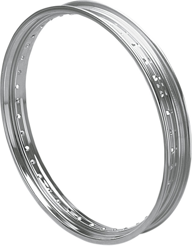 Drag Specialties 43662-80B-PWLB1 Drop Center Steel Motorcycle Rim - 21x2.15 inch, Silver Finish