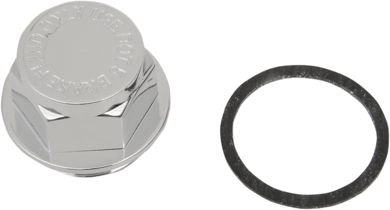 Drag Specialties Chrome Master Cylinder Cap 17-0027-BC104 for Rear Brake Master Cylinders