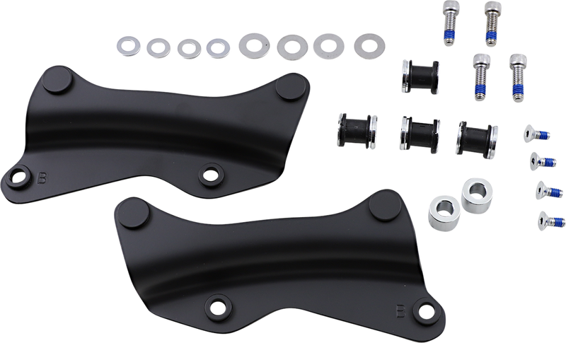 DRAG SPECIALTIES Backrest Docking Kit - Black C77-0104MB for Harley-Davidson