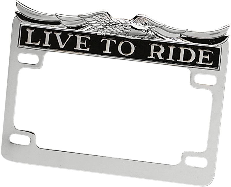 Drag Specialties Chrome License Plate Frame 28-6014-BC732 with Eagle Design