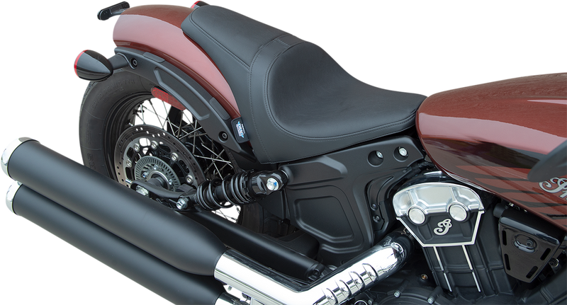 DRAG SPECIALTIES SEATS, Drag Specialties 3/4 Solo Seat for 2018-2022 Scout Bobber - Black, Smooth Finish - Part #0810-2254