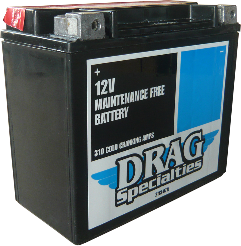DRAG SPECIALTIES, DRAG SPECIALTIES YTX20HBSFT CTX20H-BS FT High-Performance Sealed Motorcycle Battery