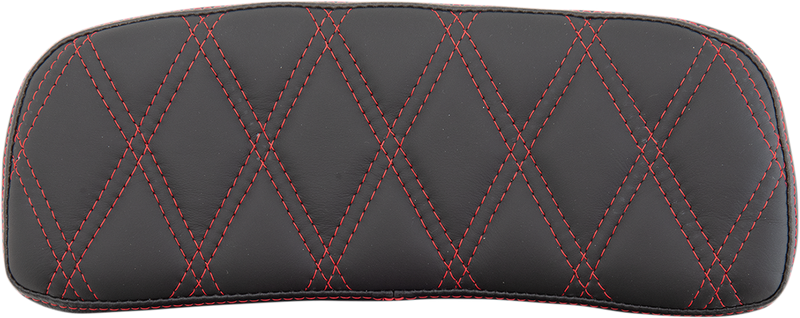 DRAG SPECIALTIES SEATS, Drag Specialties Seats Chopped Tour-Pak Pad - Double Diamond Black/Red, Part Number 0822-0434