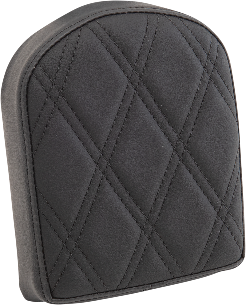 DRAG SPECIALTIES SEATS, Drag Specialties Seats Double Diamond Sissy Bar Pad - Black for Harley-Davidson and Drag Specialties 9/16 x 2" Sissy Bars