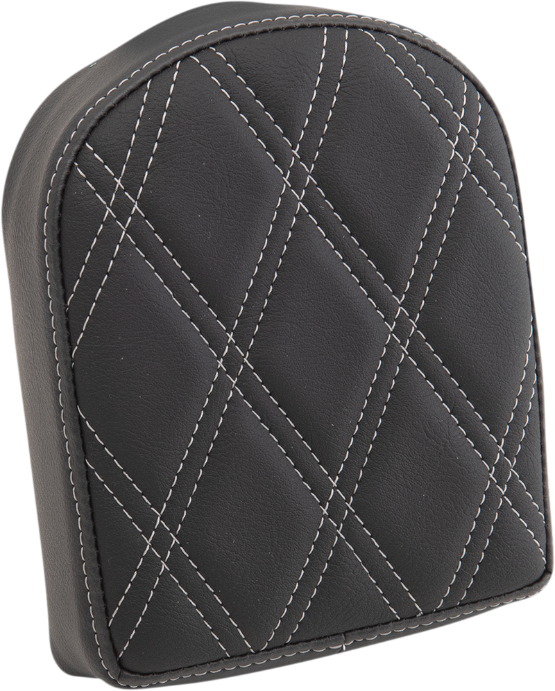 DRAG SPECIALTIES SEATS, Drag Specialties Seats Sissy Bar Pad - Double Diamond Silver - Short (Part #0822-0444)