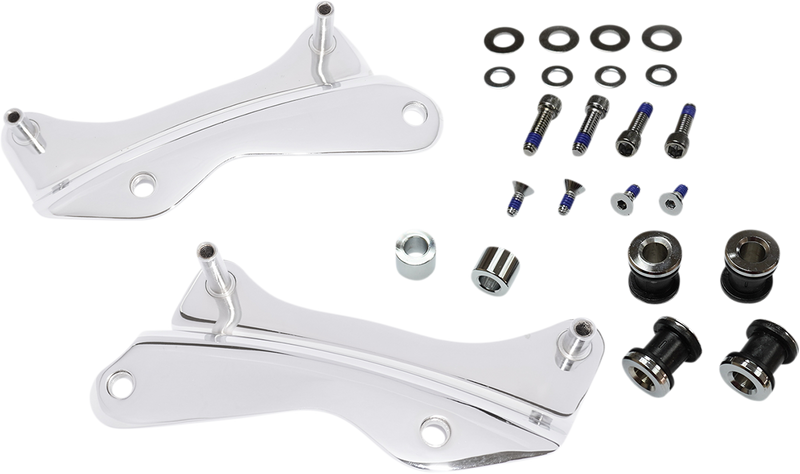 Drag Specialties Backrest Docking Kit - Chrome C77-0104C for Harley-Davidson
