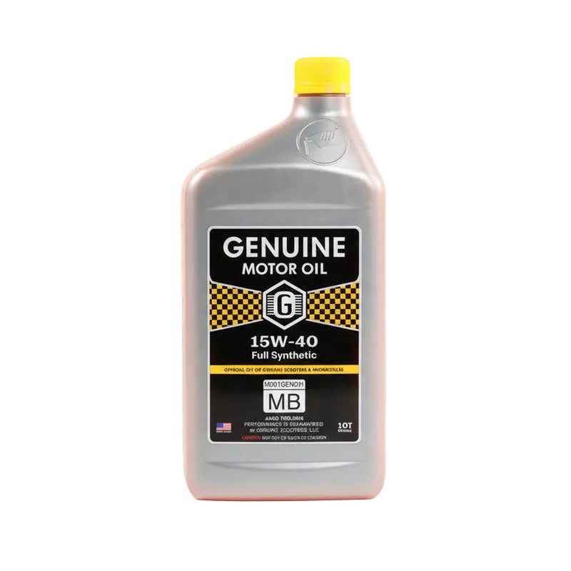 Genuine Motor Oil: 15W-40 JASO MB Synthetic Engine Oil 1QT