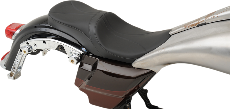 DRAG SPECIALTIES SEATS, DRAG SPECIALTIES SEATS Low Touring Seat with Solar Reflective Leather for Harley FL '08-'23 – Part #0801-1075