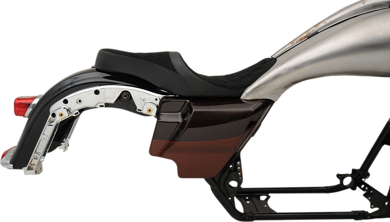 DRAG SPECIALTIES SEATS, DRAG SPECIALTIES SEATS Low Touring Seat with Vinyl Cover for Harley FL Models 2008-2023 - Part 0801-1076