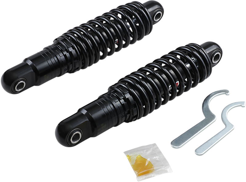 DRAG SPECIALTIES SHOCKS, DRAG SPECIALTIES SHOCKS Premium Ride-Height Adjustable Shocks - 11" - Heavy Duty - Black C16-0160HB