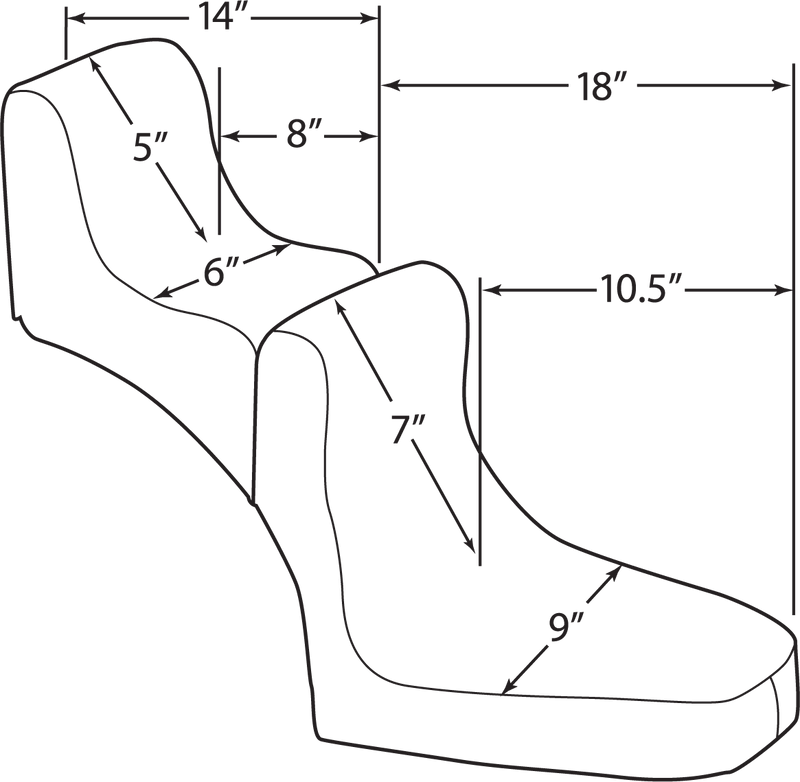 DRAG SPECIALTIES SEATS, DRAG SPECIALTIES SEATS Rear Scorpion Solo Pad - Black (Part DS907040)