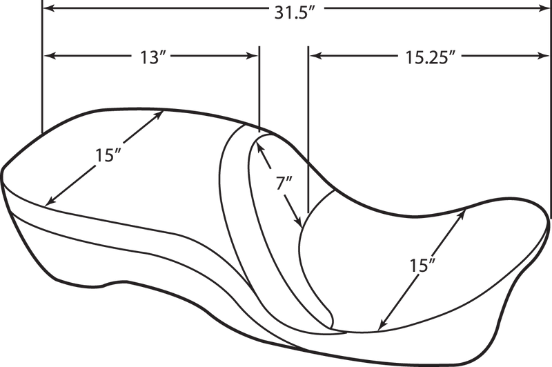 DRAG SPECIALTIES SEATS, Drag Specialties Seats Touring Seat with Pillow for Harley FL 2009-2023 - Part 0801-0835