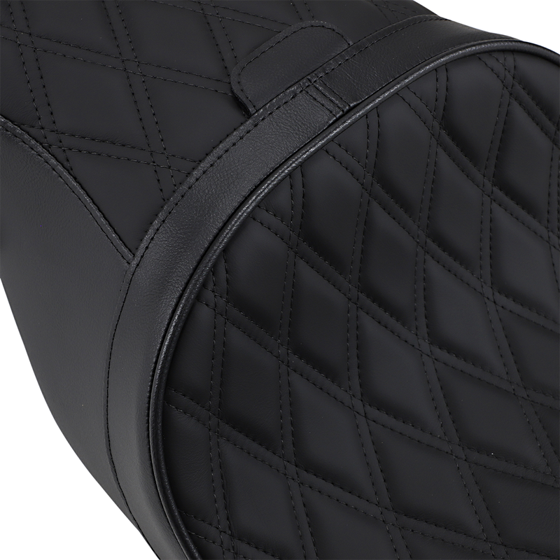 DRAG SPECIALTIES SEATS, Drag Specialties Seats Low Forward Touring Seat – Double Diamond for Harley FL '08-'24, Part 0801-1011
