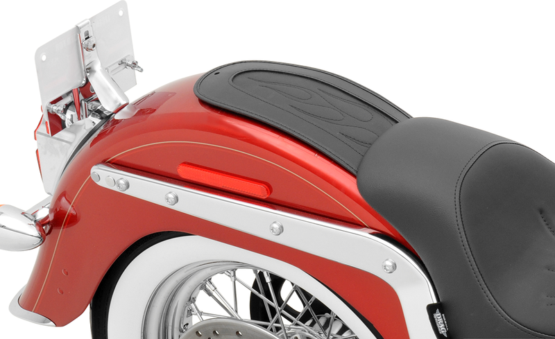DRAG SPECIALTIES SEATS, Drag Specialties Seats Fender Skin with Flame Stitched Automotive-Grade Vinyl Center - Part 1405-0152