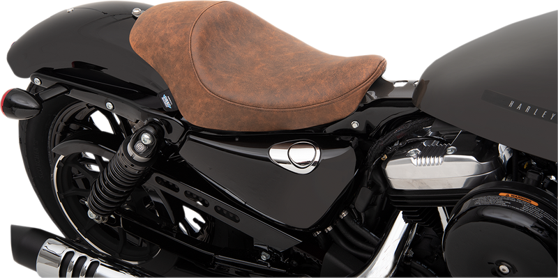 DRAG SPECIALTIES SEATS, Drag Specialties Seats 3/4 Solo Seat for XL Models (2004-2022) - Brown Distressed, Part #0804-0747