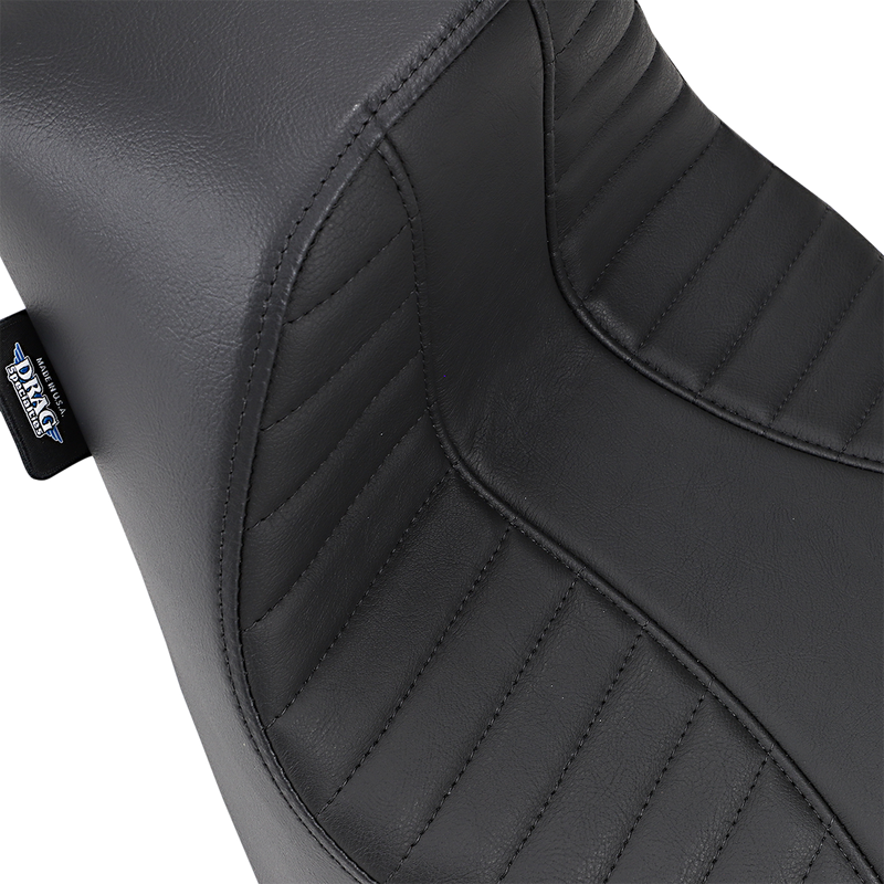 DRAG SPECIALTIES SEATS, DRAG SPECIALTIES SEATS EZ-Solo Seat with Scorpion Stitch - Vinyl for Harley FL/FX 2018-2022 | Part Number 0802-1150
