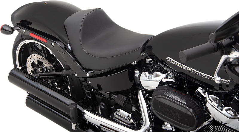 DRAG SPECIALTIES SEATS, Drag Specialties EZ-Solo Seat for FXBR/S '18-'22 – Smooth Vinyl Upgrade with Easy Mount System