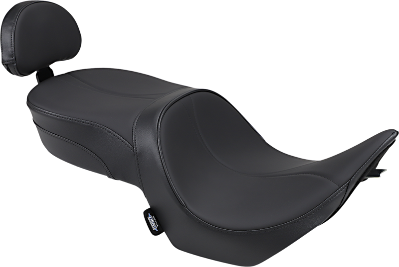 DRAG SPECIALTIES SEATS, DRAG SPECIALTIES SEATS Low-Profile Touring Seat for Victory Hammer 2005-2017 with Passenger Backrest - Black - Part #0810-1585