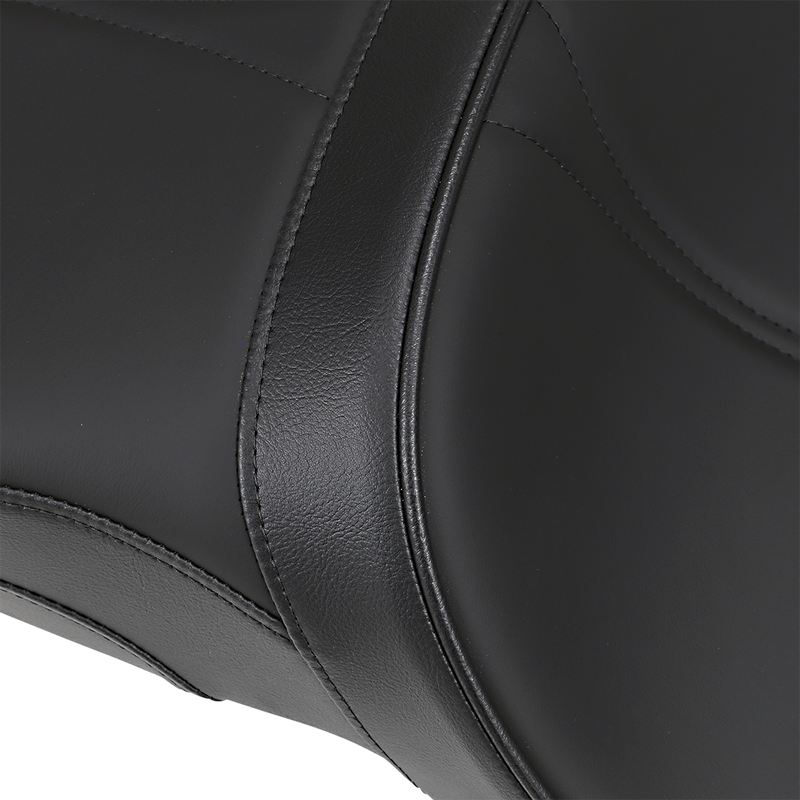 DRAG SPECIALTIES SEATS, DRAG SPECIALTIES SEATS Low-Profile Touring Seat for Victory Hammer 2005-2017 with Passenger Backrest - Black - Part #0810-1585