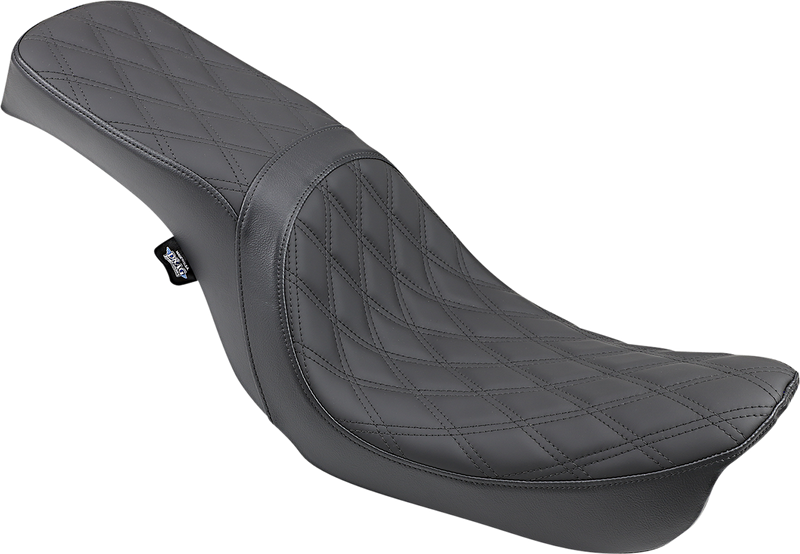 DRAG SPECIALTIES SEATS, Drag Specialties Seats Predator 2-Up Seat with Double Diamond Pattern for Harley-Davidson FX/FL 2006-2017 - Black (Part #0803-0541)