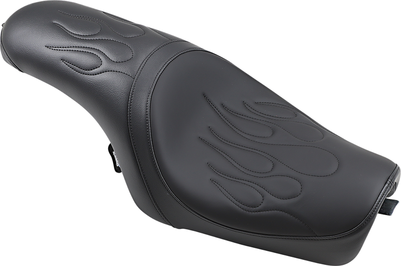 DRAG SPECIALTIES SEATS, Drag Specialties Seats Predator Seat with Flame Stitching for XL Models 2004-2022 - Part #0804-0399