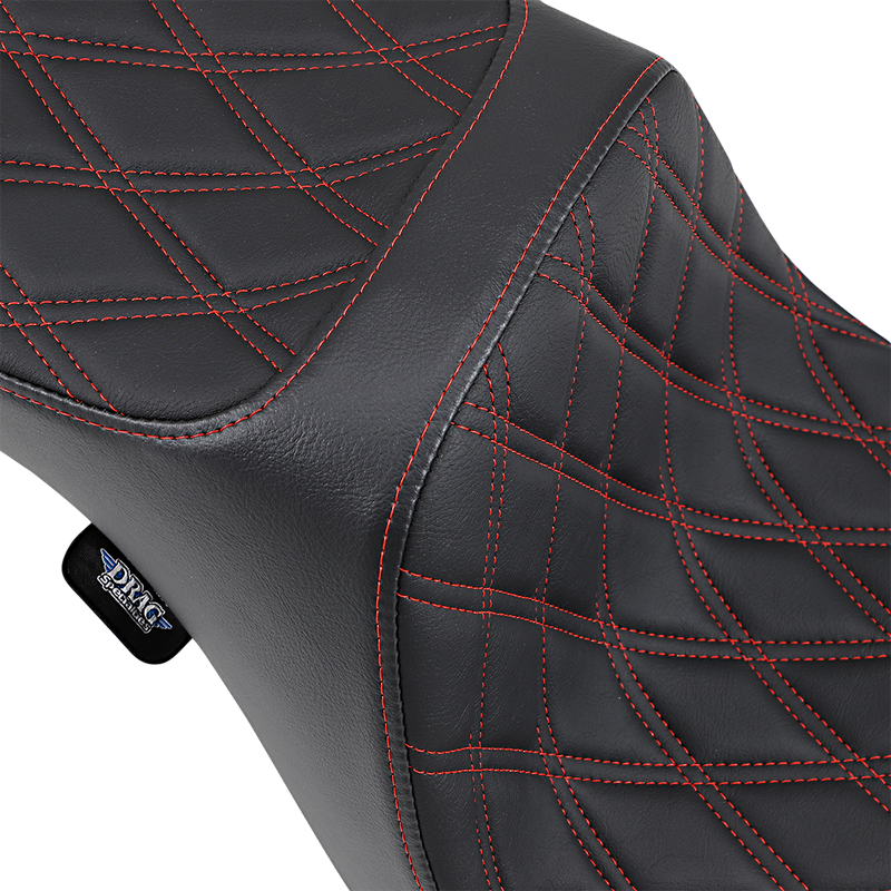 DRAG SPECIALTIES SEATS, Drag Specialties Seats Double Bucket Seat with Mild Stitch for XL '10-'22 – Part Number 0804-0604